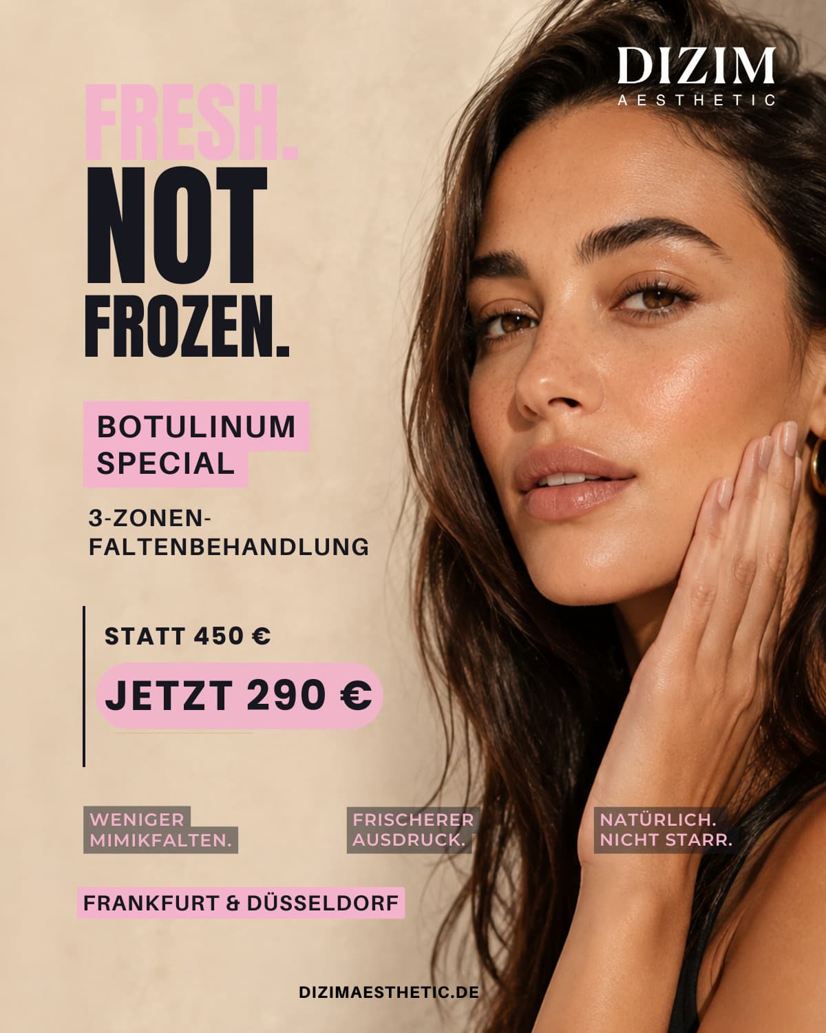 3-Zonen-Faltenbehandlung bei Dizim Aesthetic - jetzt 290 € statt 450 €