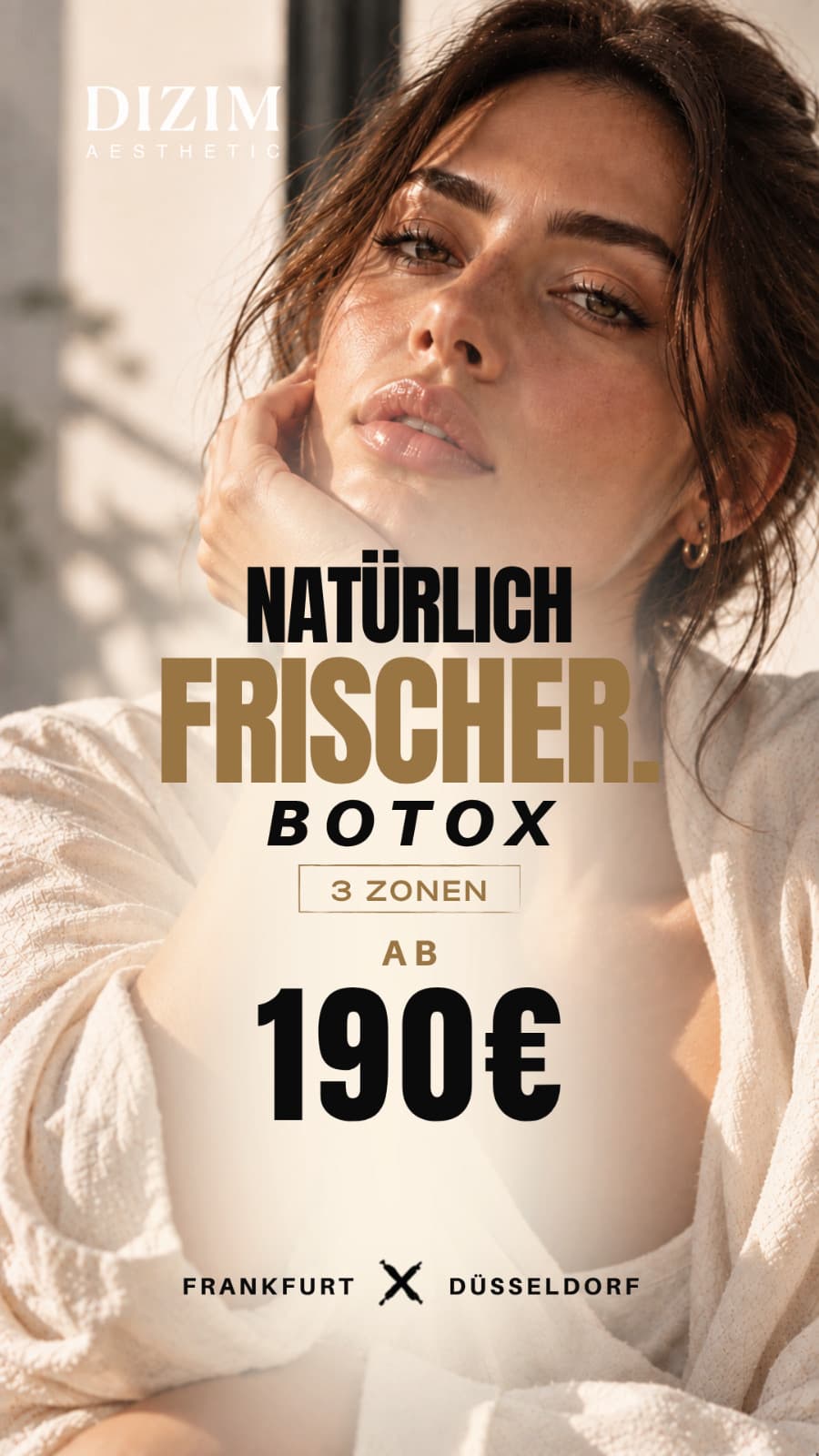 Botox 3 Zonen bei Dizim Aesthetic in Frankfurt und Düsseldorf - ab 190 €